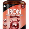 Ferro fumarato ferroso suave 15 mg de alta resistência (fornecimento de 1 ano), 365 comprimidos