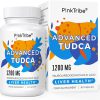 TUDCA, ácido tauroursodesoxicólico, auxílio à saúde do fígado para desintoxicação e limpeza e saúde digestiva, 1200 mg por porção, PinkTribe, 60 cápsulas