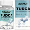 TUDCA, Ácido Tauroursodeoxicólico, Suplemento de sal biliar para suporte ao fígado, por Flowzuk, 250mg, 60 cápsulas