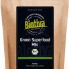 Mistura de 9 super alimentos verdes orgânicos em pó certificada na Alemanha, Biotiva, 400g