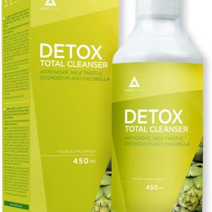 Detox Total Cleanser do Fígado: Limpador de fígado gordo e cólon, poderosa e profunda eliminação de toxinas, Colon Cleanse: Desmodium, alga-chlorella, alcachofra, cardo-mariano, Bodyathlon, 450ml