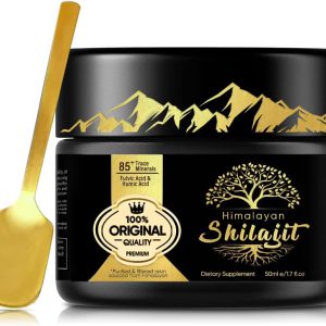 Resina shilajit orgânica pura do Himalaia, natural com mais de 85 minerais e ácido fúlvico, 50g