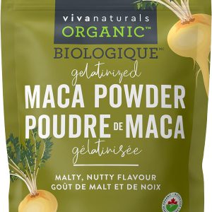 Maca em pó orgânica gelatinizada para digestão mais fácil, certificada sem glúten, orgânica e não OGM, 1 lb 450g
