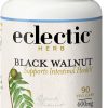 Noz preta crua, liofilizada e não transgênica, Suporte, desintoxicação e limpeza intestinal, Eclectic Institute, 400 mg, 90 comprimidos