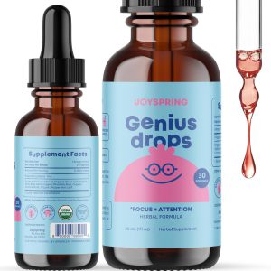 Suplemento para auxiliar no foco e atenção de crianças acima de dois anos, Genius Drops - 30ml