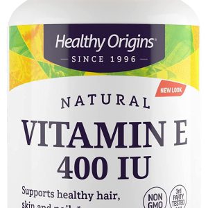Vitamina E-400 - 100% Natural Mix Tocoferol - Healthy Origins, Softgel Caps
