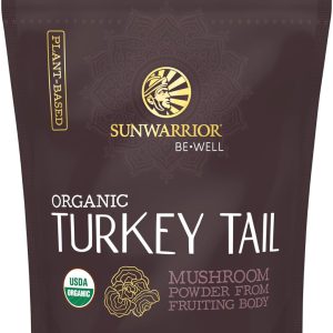 Cogumelo de cauda de peru orgânico em pó, Suporte imunológico, Apoio à saúde do microbioma intestinal, Sunwarrior, 50 Porções, 100g