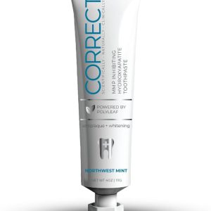 Creme dental com hidroxiapatita inibidora de MMP correta, criado por médicos e dentistas para a saúde das gengivas, esmalte remineralizante, clareador, dentes sensíveis, antiplaca, sem flúor, sem SLS, 4 oz, feito nos EUA
