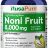 Noni Fruit com alta absorcao, Nusa Pure, 6.000 mg, 240 cápsulas