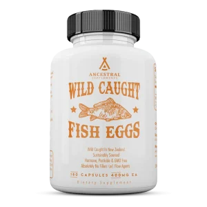 Ovos de peixe selvagens capturados para Dieta Paleo, Ancestral Supplements, 400mg, 180 capsulas
