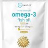 Óleo de Peixe Omega-3, 300 cápsulas com 1.000mg de Alta Potência com 180mg EPA e 120mg DHA | Sabor Limão | Entericamente Revestida | Suporte ao Coração e Cérebro | Livre de Mercúrio e Não-GMO