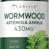 Cápsulas de Absinto - Artemísia Anual - Wormwood - Suplemento Herbal Premium Não-OGM & Livre de Glúten Carlyle 430mg 200 Cápsulas