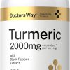 Cúrcuma com Extrato de Pimenta-Preta, Potente Fórmula Ayurvédica para Saúde e Bem-Estar, Doctor's Way, 250 cápsulas