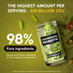 Akkermansia Muciniphila com 320 bilhões de UFCs de Probióticos e Prebióticos com GLP-1 para a saúde intestinal, Astaxantina, Berberina, Cromo 120 capsulas