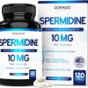 Espermidina 99% Pura 10 mg Ultra Concentrada, 120 Cápsulas, 100x Mais Potente que Gérmen de Trigo, Produzida nos EUA, Dorado Nutrition
