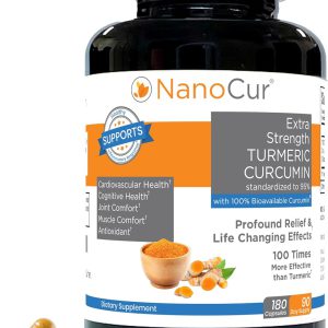 Curcumina de Alta Potência e Máxima Absorção, 100x Mais Ativa do que a Cúrcuma Tradicional, Nanocur, capsulas
