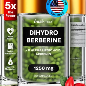 Dehidro Berberina Orgânica - Suplemento Super Berberina com Apigenina e Ácido R Alfa Lipoico - 120 cápsulas