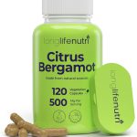 Extrato de Citrus Bergamot 500mg – 120 Cápsulas Vegetarianas | Antioxidante Natural com 40% Flavanonas | Suplemento de 4 Meses, Fabricado nos EUA