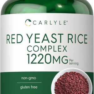 Complexo de arroz vermelho com Policosanol, Carlyle, 1220mg, 120 Cápsulas