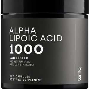 Ácido Alfa Lipóico 1000 mg Ultra Alta Potência, 99% Pureza Toniiq 120 Cápsulas