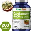 Extrato de cardamomo em capsulas, Nusa Pure, 4.000mg, 200 cápsulas vegetarianas
