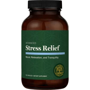 Stress Relief Supplement – Fórmula Natural para Reduzir Estresse, Melhorar o Humor e Aumentar o Foco - Global Healing Center - 120 capsulas