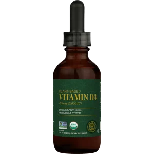 Vitamina D3 vegana orgânica, derivada de líquen, Global Healing Center, 59.2ml