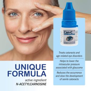 Colírio Can-C para cães, reverte cataratas em cães, dois frascos 5ml por caixa