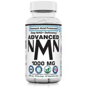 Advanced NMN 1000 mg RevGenetics – suplemento de NMN com 60 cápsulas entéricas