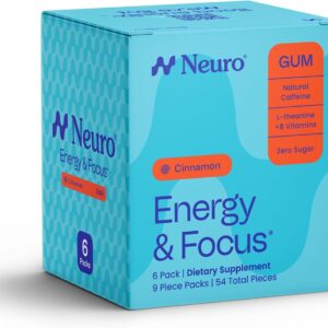 Chicletes e balas nootrópicas, cafeína, L-teanina e vitaminas do complexo B, Neuro Gum