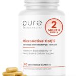 Microativo CoQ10, Aprimorado com MicroPQQ + Shilajit “Liberação Sustentada”, Pure Therapro Rx, 60 Cápsulas
