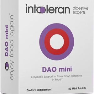 Intoleran DAO Mini - Enzimas Digestivas para Suporte à Intolerância à Histamina com 60 Cápsulas