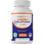 Vitamatic Melatonin 12 mg com Extrato de Mirtilo - Suporte Natural ao Sono de 300 Comprimidos - 2