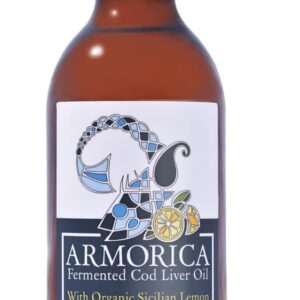 Óleo de Fígado de Bacalhau Fermentado ARMORICA 200ml - Omega-3 Premium com Limão Siciliano