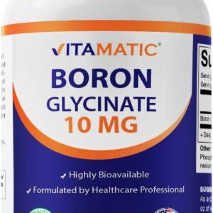 Vitamatic Chelated Boron 10mg - Equilíbrio Hormonal e Saúde Óssea em 240 Comprimidos