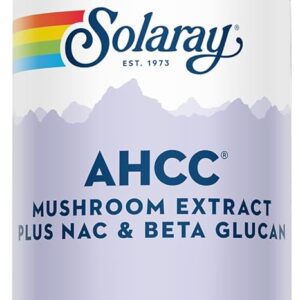 Suplemento Solaray AHCC com NAC e Beta Glucano - Suporte Avançado ao Bem-Estar