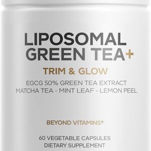 Codeage Liposomal Green Tea+ com EGCG, Matcha e Hortelã - Aumento de Energia e Antioxidantes