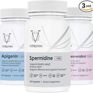 VITRUVIN Longevity Plus - Suplemento Vegano com Antioxidantes para Longevidade e Saúde Celular