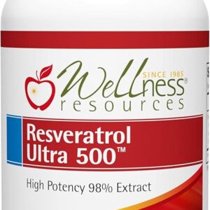 Resveratrol Ultra 500 - 500mg de Trans-Resveratrol para Antioxidante e Saúde Cardiovascular
