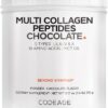 Codeage Multi Collagen Chocolate Protein Powder - 5 Tipos de Colágeno e MCT Oil para Saúde da Pele e Ossos