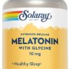 Solaray Melatonin 10mg com Glycine - Auxílio ao Sono Saudável e Relaxamento Prolongado