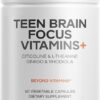 Codeage Teen Brain Focus Vitamins+ Citicoline 60 Cápsulas - Suporte Completo à Saúde Cerebral para Adolescentes