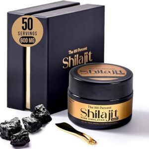 Shilajit Puro do Himalaia 600mg - Suplemento com 85+ Minerais para Saúde e Vitalidade