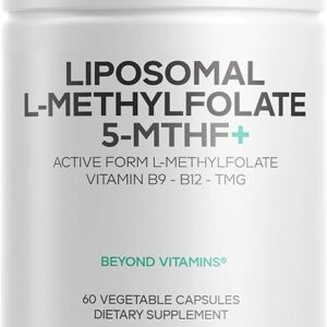 Suplemento Codeage Liposomal L-Methylfolate 5-MTHF+ com Entrega Lipossomal - 60 Cápsulas para Saúde da Mulher