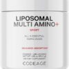 Codeage Liposomal Multi Amino Powder 6.15 oz - Suplemento Completo com Todos os 9 Aminoácidos Essenciais para Performance