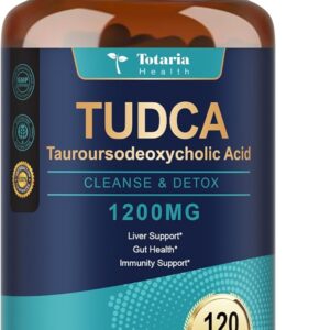 Totaria TUDCA Bile Salts 1200mg - Suplemento Vegan para Saúde do Fígado e Vesícula Biliar