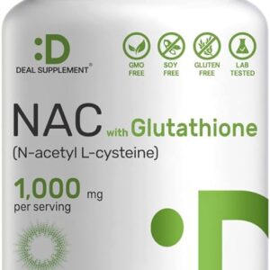 Suplemento de NAC 1.000mg - Potente Antioxidante para Saúde Imunológica e Respiratória