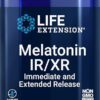 Life Extension Melatonin IR/XR - Melatonina com Liberação Imediata e Prolongada para Sono Saudável e Reparador