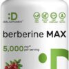 Berberine 240 capsulas Max 97% Pure HCl - Suplemento Vegetariano para Saúde Metabólica e Antiinflamatória