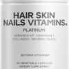 Codeage Hair Skin Nails Vitamins Platinum - Suporte Premium para Cabelo, Pele e Unhas com KeraGEN-IV